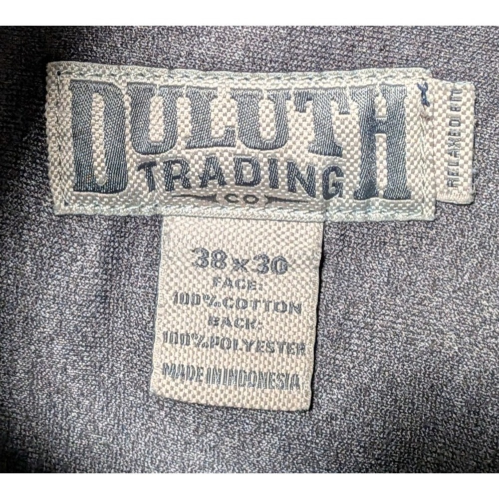 Duluth Trading Men's Fleece Lined Medium Wash Relaxed Fit Denim Blue Jeans 38x30 - Picture 2 of 7